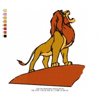 Lion King Embroidery Animal_04
